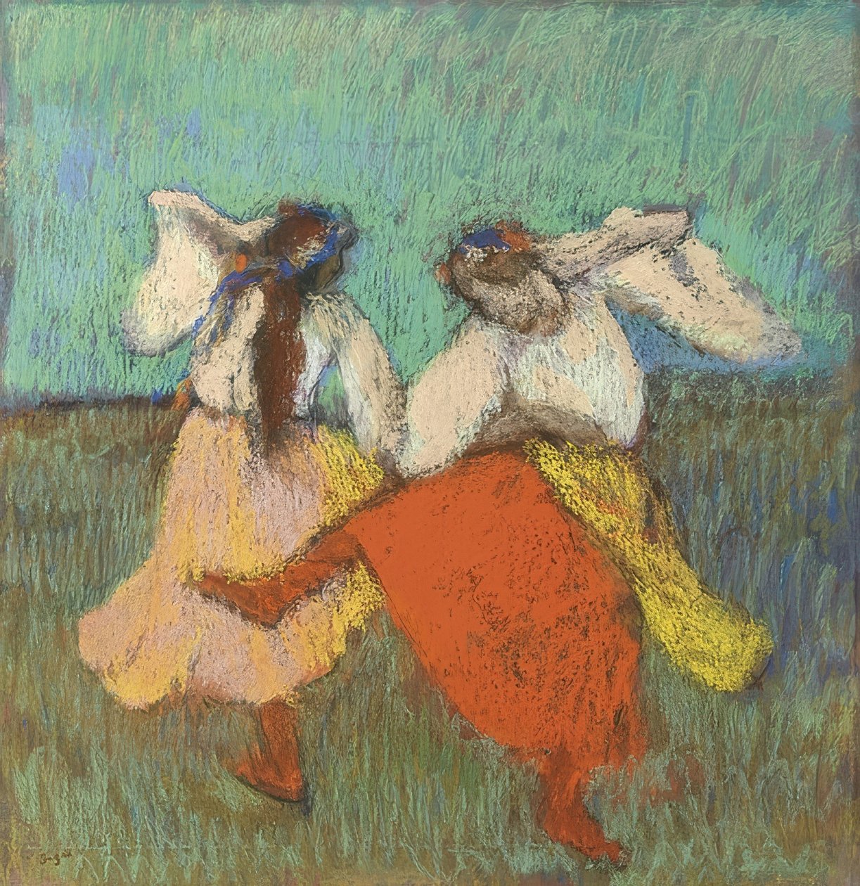 Rus dansçılar (Danseuses Russes). 1899 hakkında by Edgar Degas