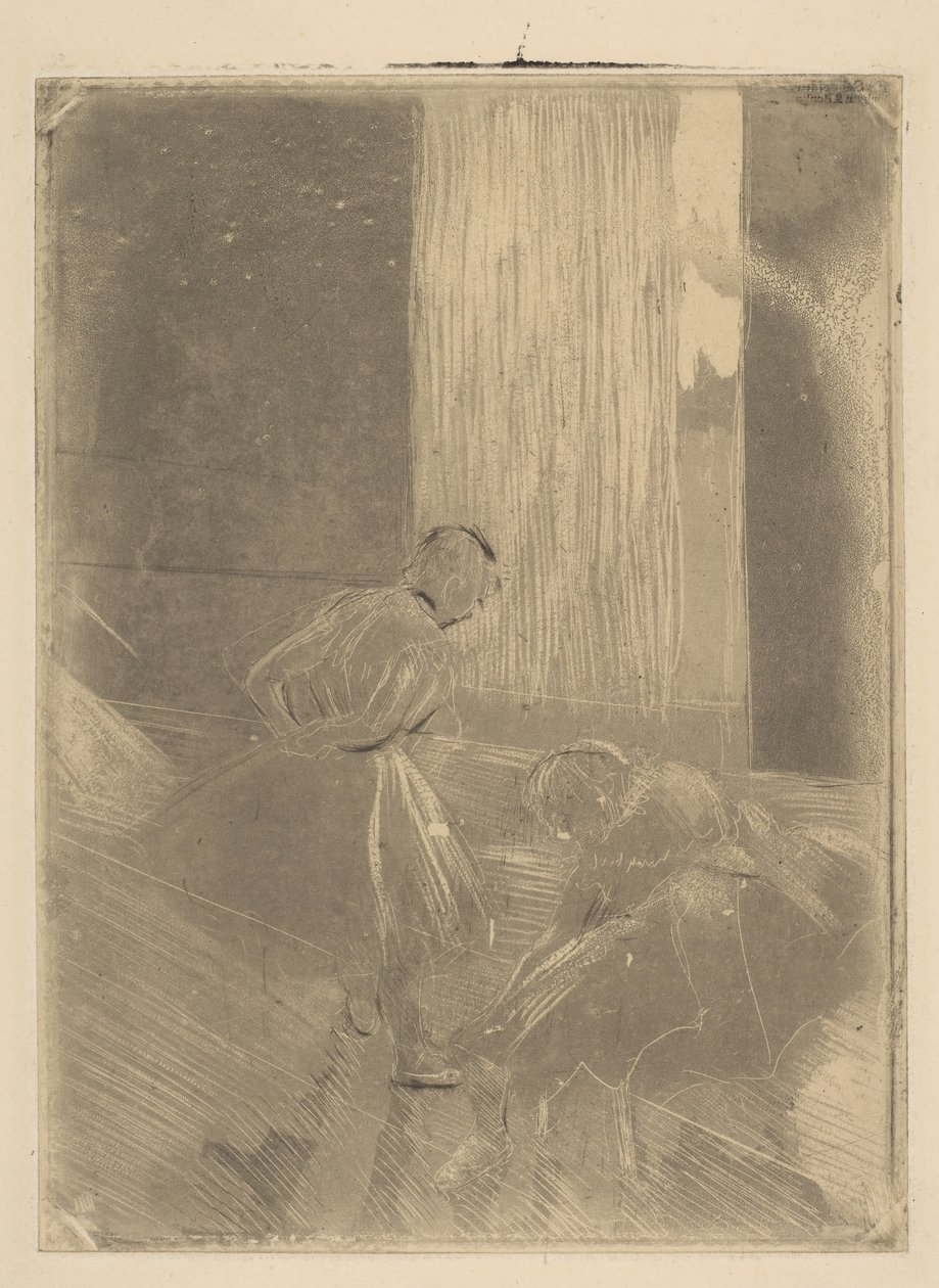 Bir Prova Odasında İki Dansçı, 1877-78. by Edgar Degas