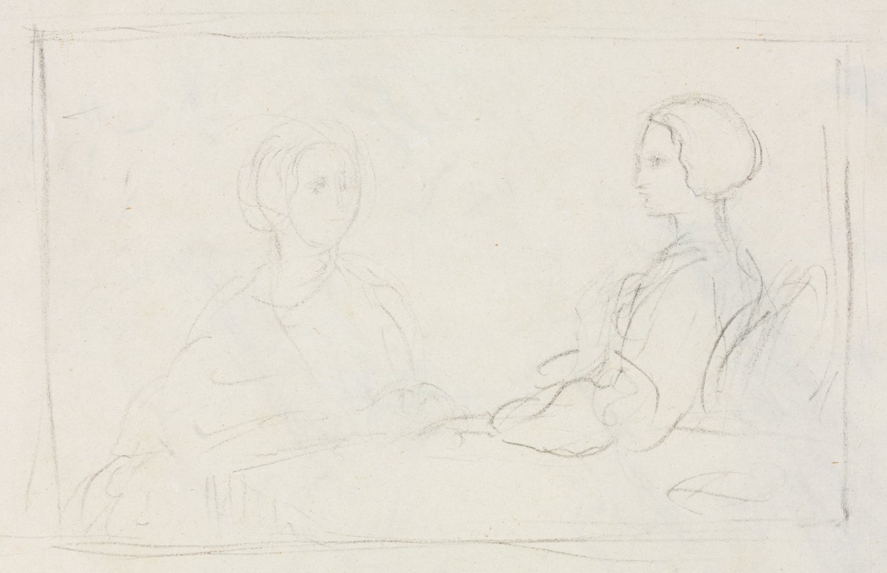 İki Oturan Kadın (versi) by Edgar Degas