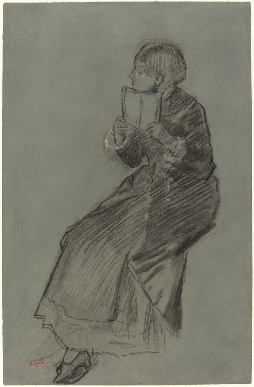 Kitap Okuyan Kadın, c. 1879. by Edgar Degas
