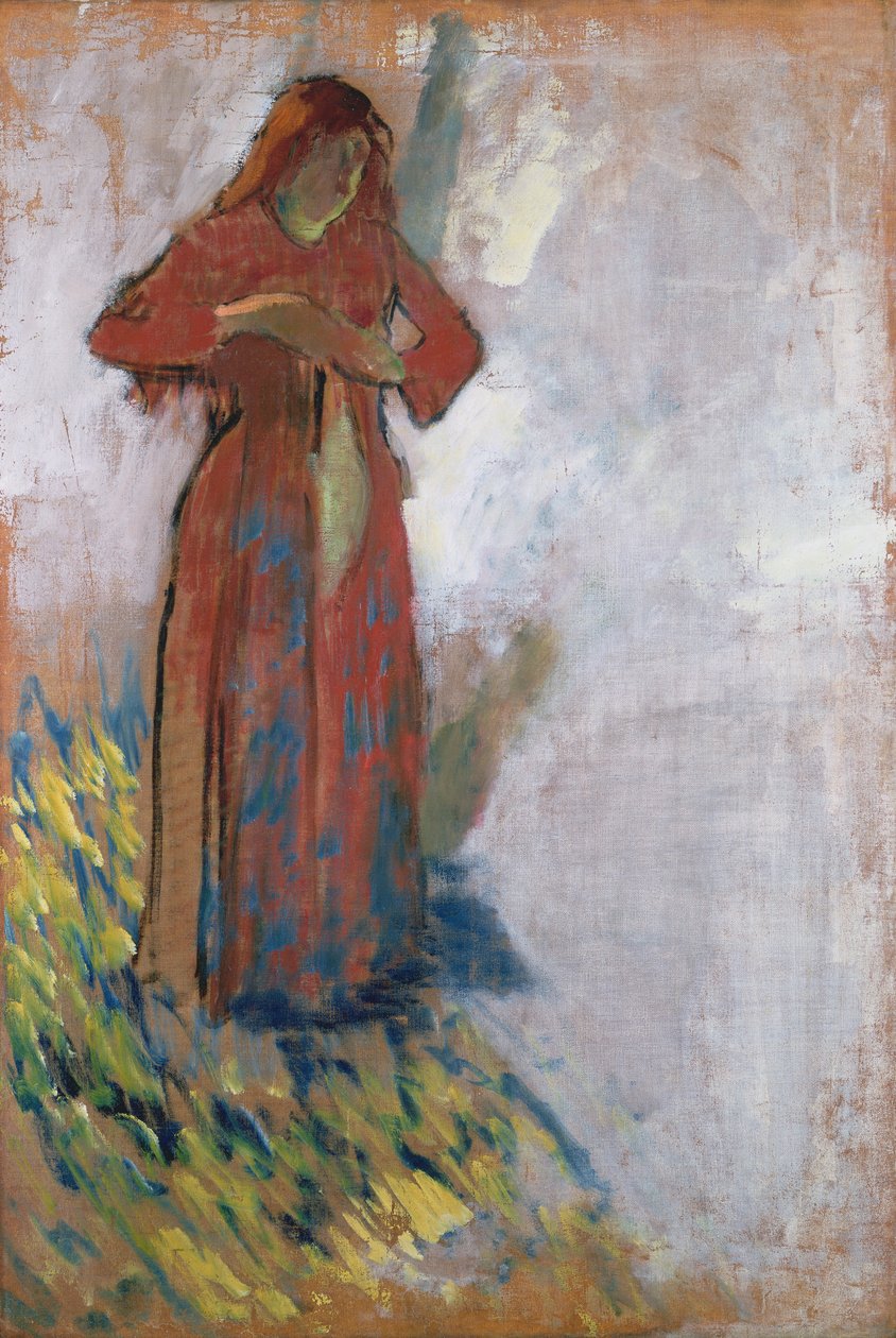kadın soyunma by Edgar Degas