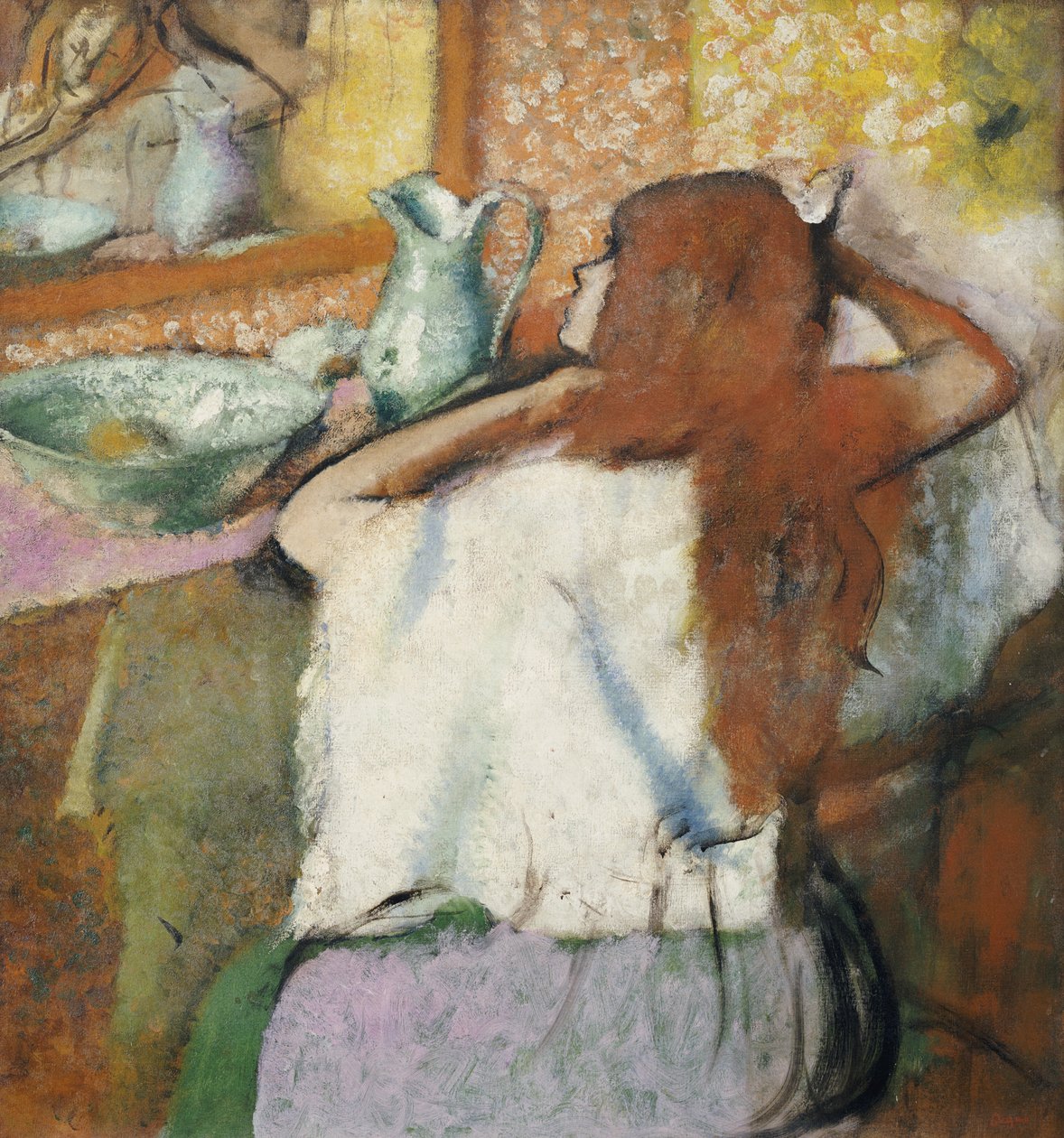 Kadın tuvaletinde by Edgar Degas