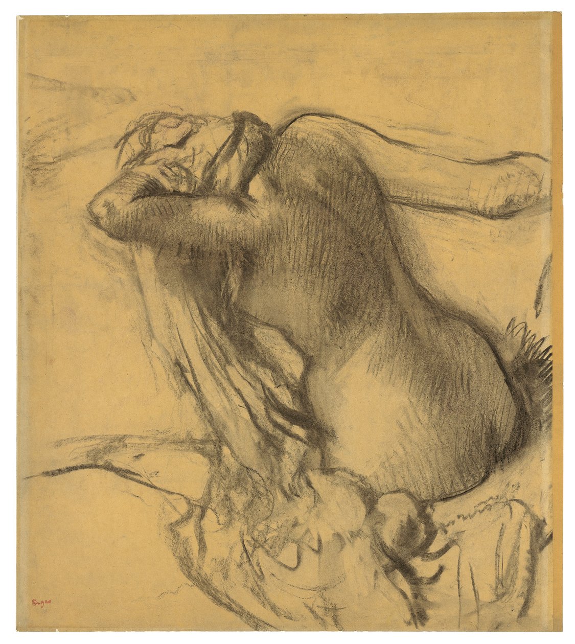 Saçını kurutan kadın, 1890-95 dolayları by Edgar Degas