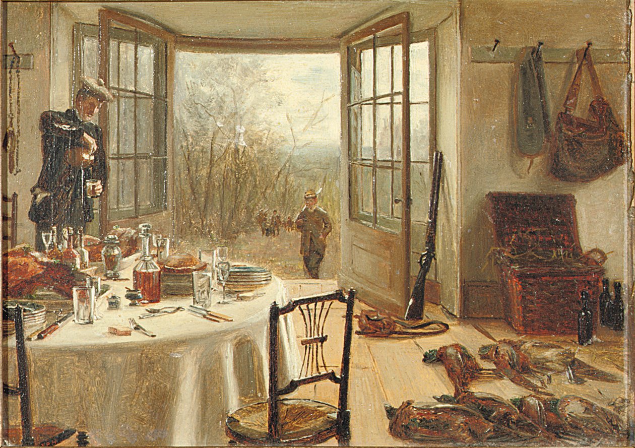 Sporcunun Öğle Yemeği (karttaki yağ) by Edith Hayllar
