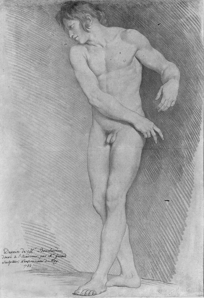 Sola bakan çıplak, 1755 by Edmé Bouchardon