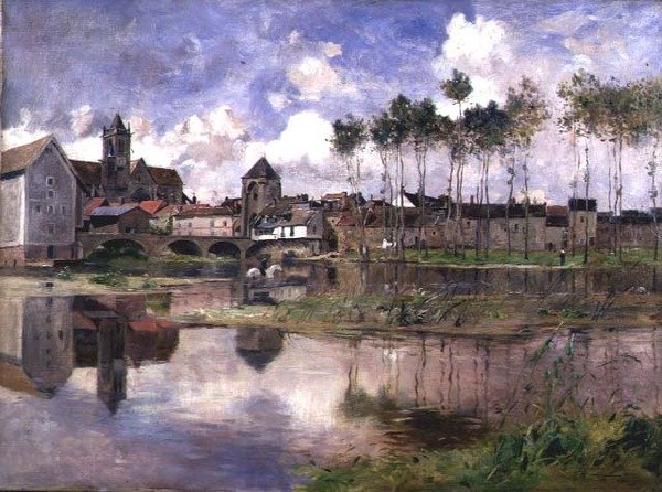 Moret-sur-Loing (tuval üzerine yağlı boya) by Edmond Charles Yon