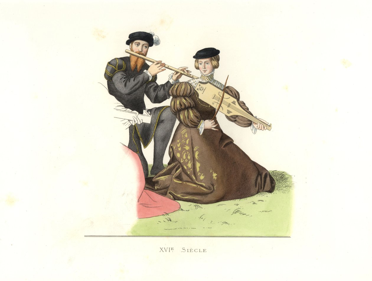 Beyefendi ve kadın, İngiltere by Edmond Lechevallier Chevignard
