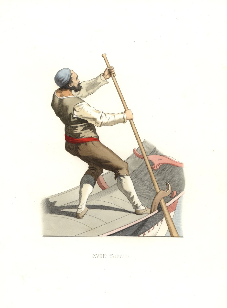 Venedikli gondolcu by Edmond Lechevallier Chevignard