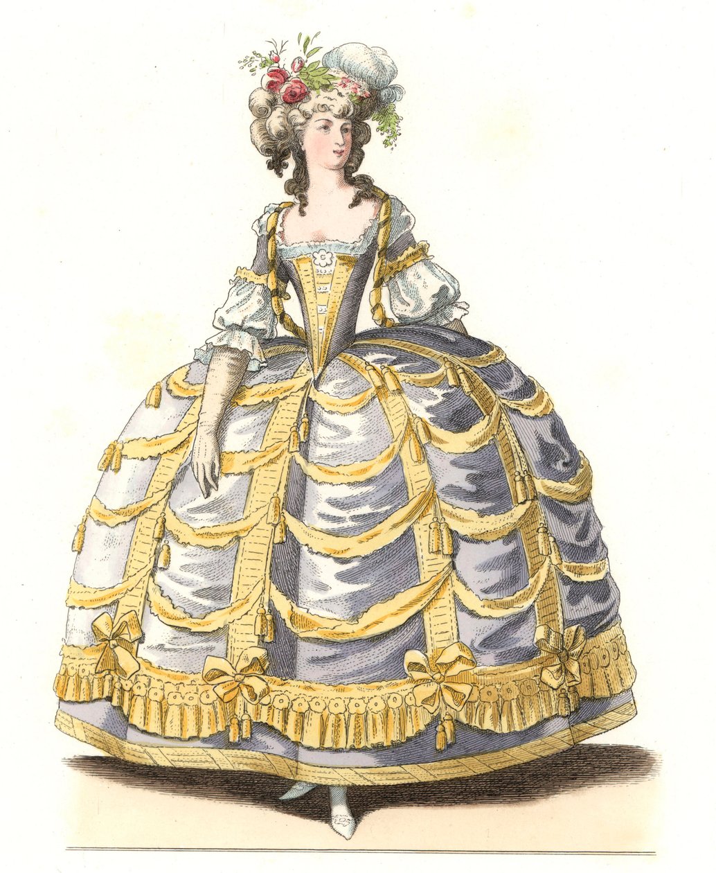 balo elbiseli fransız kadın by Edmond Lechevallier Chevignard