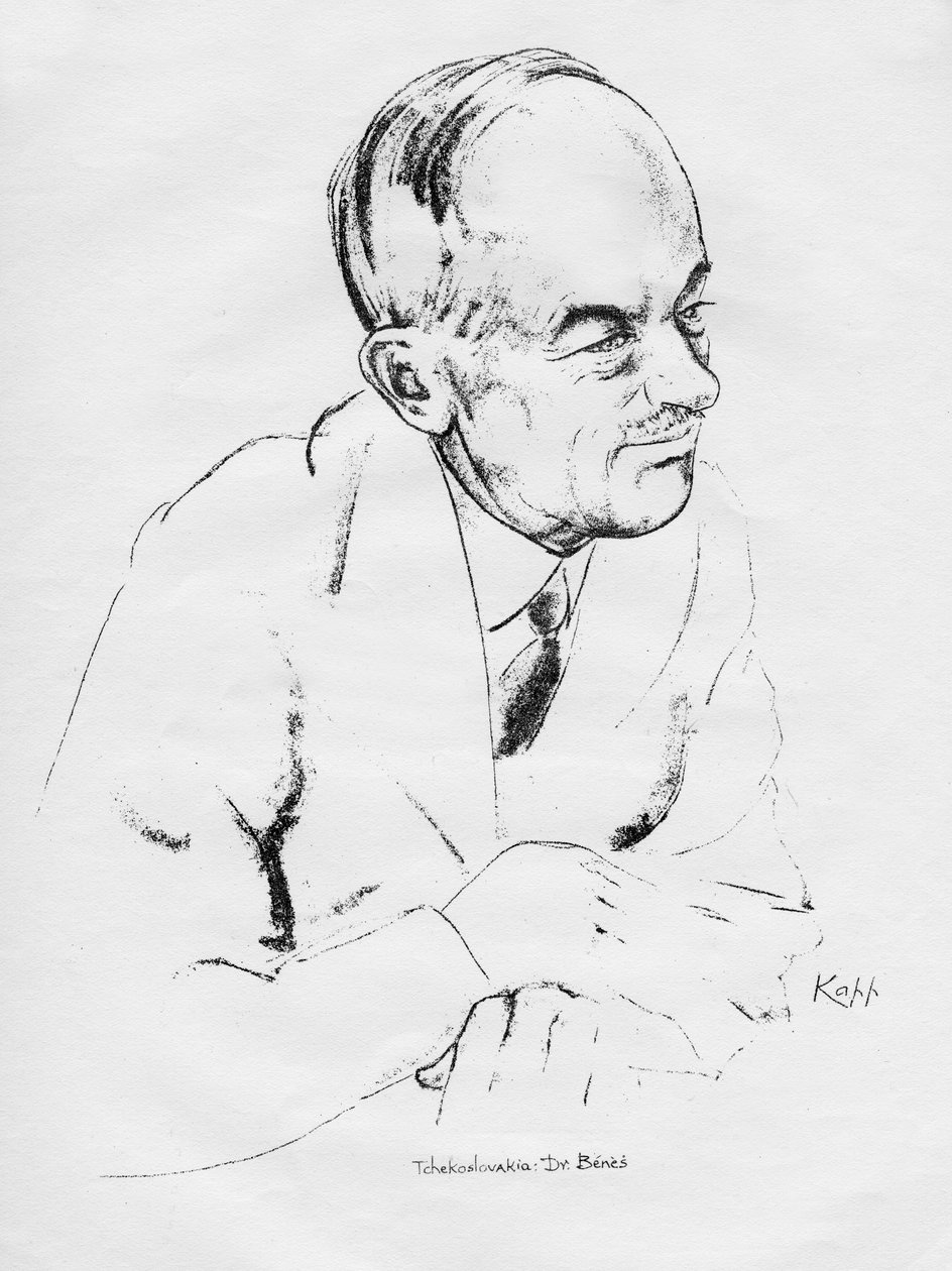 Dr Edvard Benes, Çekoslovak devlet adamı, 1935. by Edmond Xavier Kapp