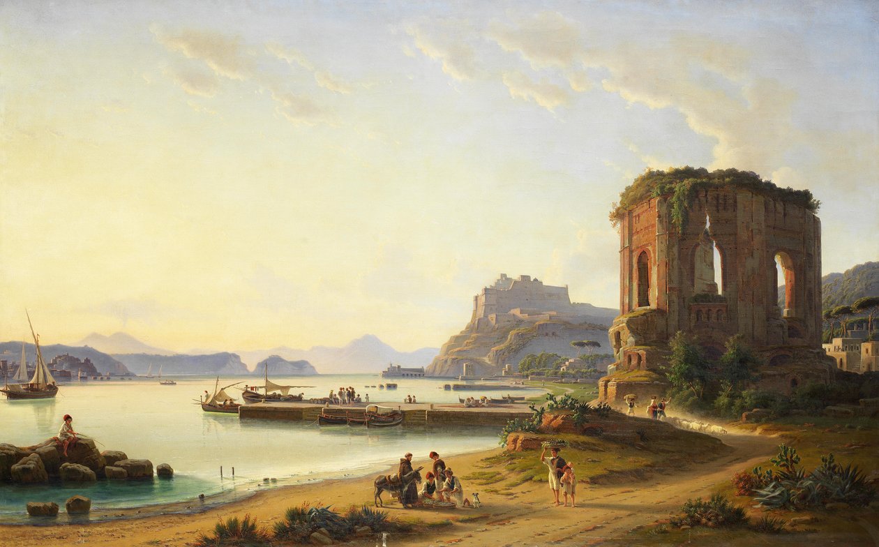 Eski liman ve kale ile Golfo di Pozzuolo