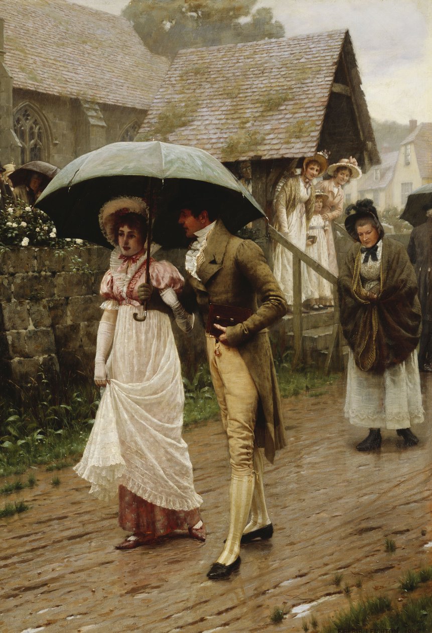 Islak Bir Pazar Sabahı, 1896 by Edmund Blair Leighton