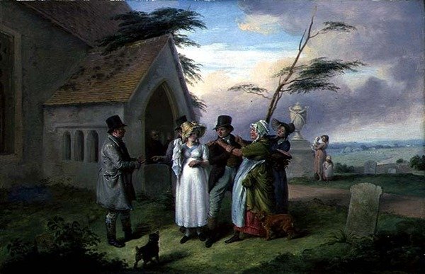 Kesilen Düğün (panelde yağ) by Edmund Bristow