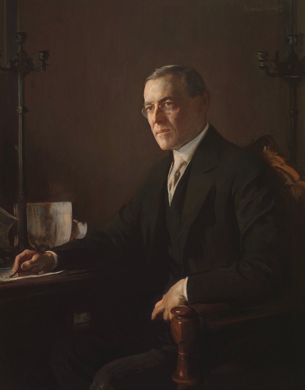 Woodrow Wilson, 1920-1921. by Edmund Charles Tarbell