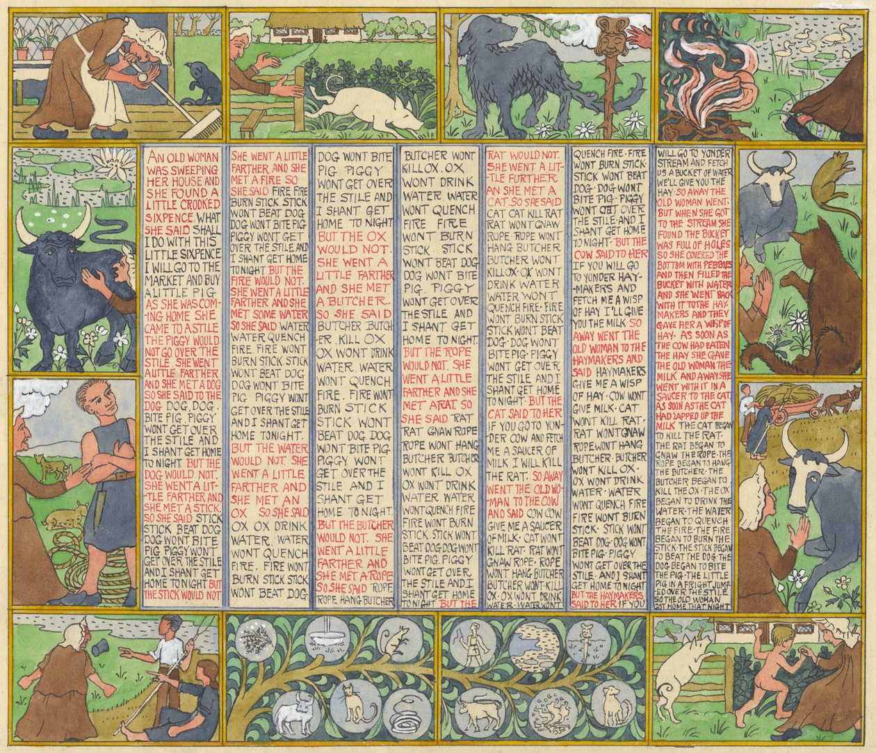 Çarpık altı peni, c.1935 (kağıt üzerinde guaş) by Edmund Hunter