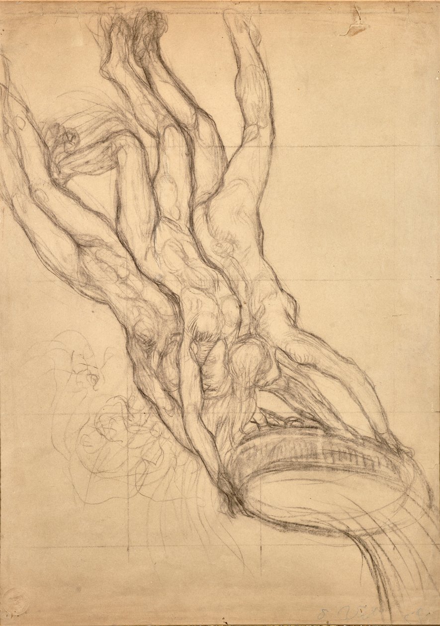 Hyades, c.1914 (kağıt üzerine kurşun kalem) by Edoardo de Albertis