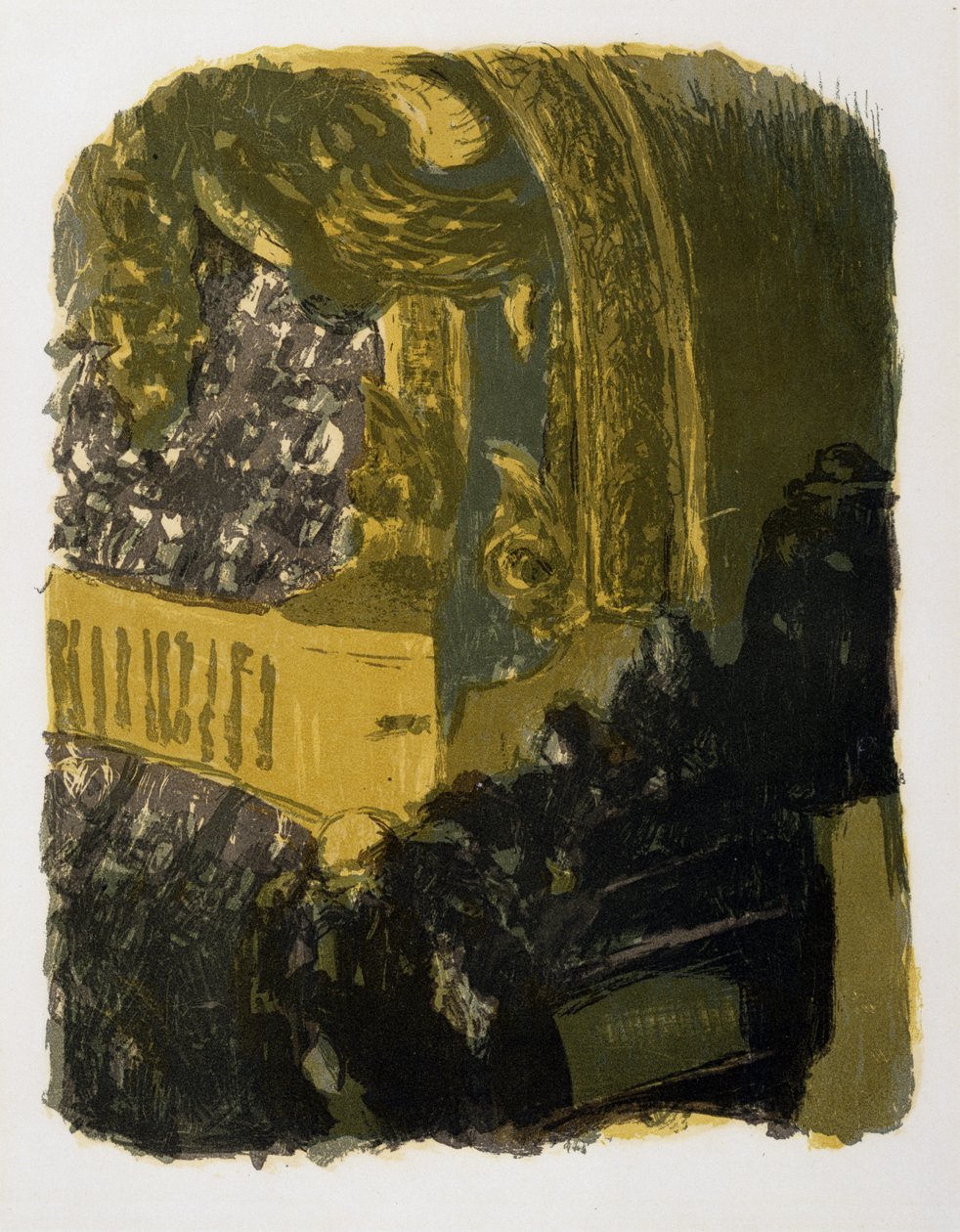 Tiyatroda Balkon, 1900 (dokuma kağıt üzerine renkli lito) by Edouard Vuillard
