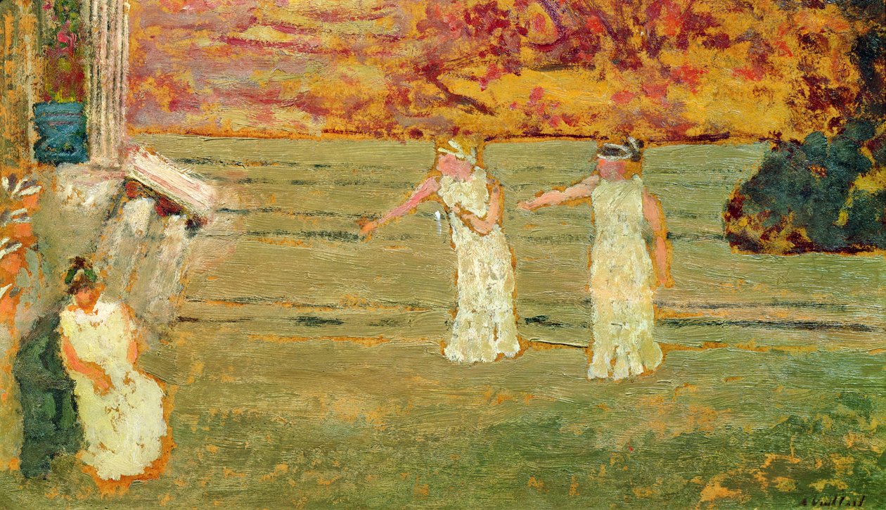 Tiyatroda Sahnede, c.1893 (tahta) by Edouard Vuillard