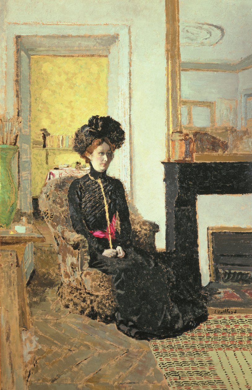 Oturan Kadın, 1901 (yağ) by Edouard Vuillard