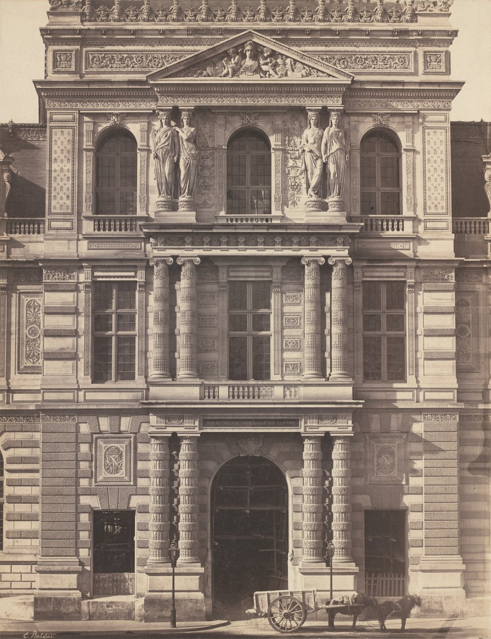 Louvre İmparatorluk Kütüphanesi, 1856-1857. by Édouard Baldus