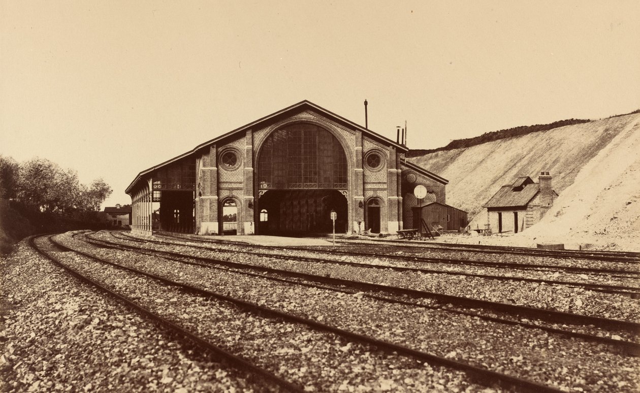 Longueau istasyonu, 1855. by Édouard Baldus