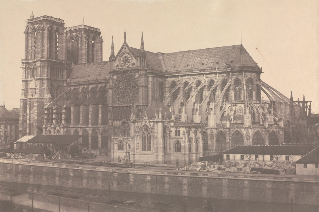 Notre Dame, Paris, 1852-1853. by Édouard Baldus