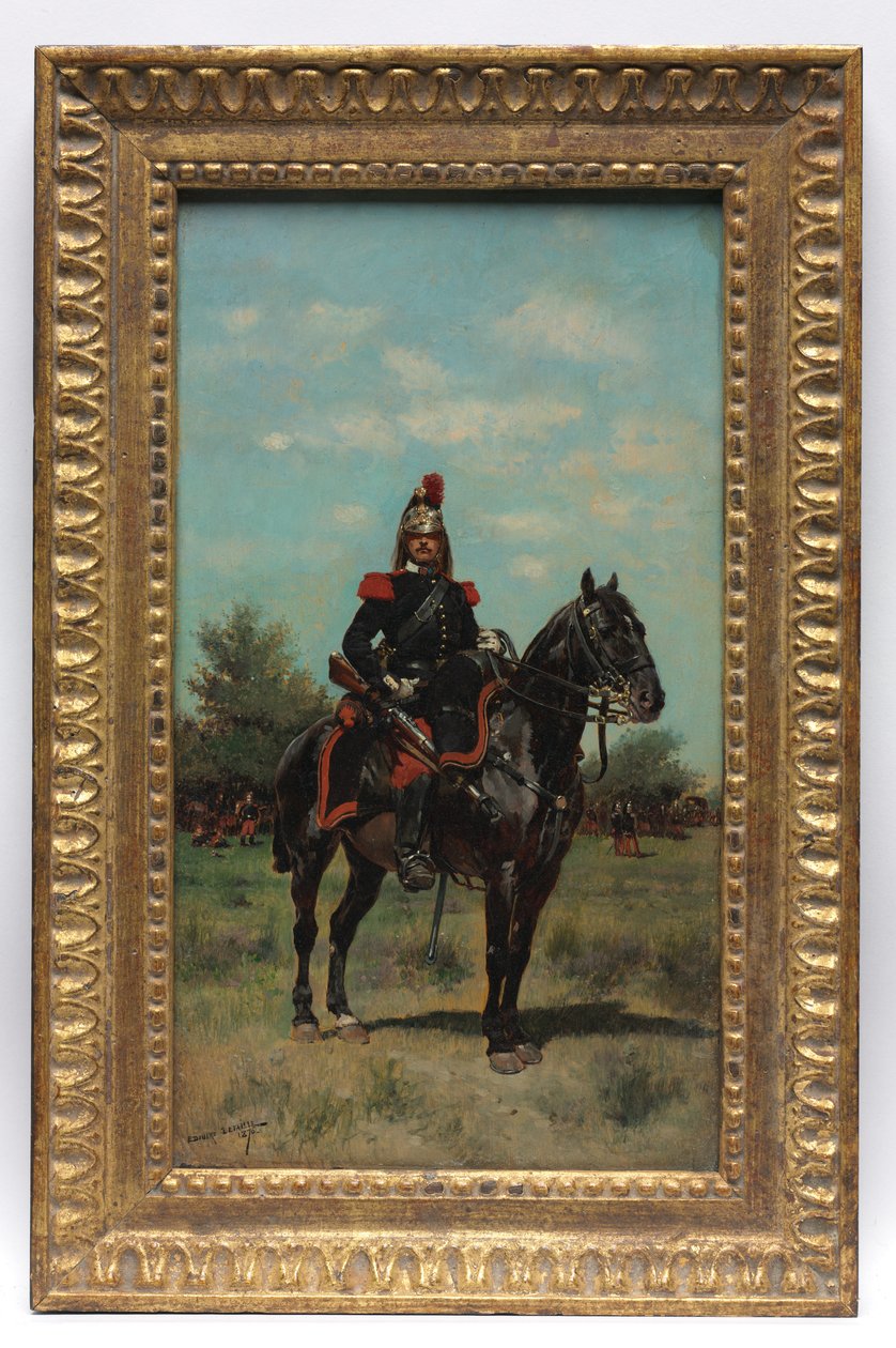 Atlı Ejderha Subayı, 1876. by Jean Baptiste Edouard Detaille