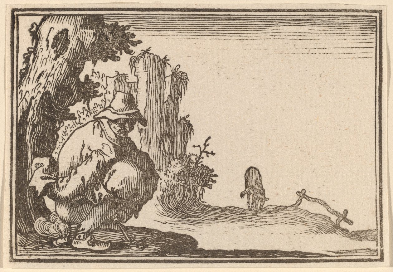 köylü dışkılama by Edouard Eckman after Jacques Callot