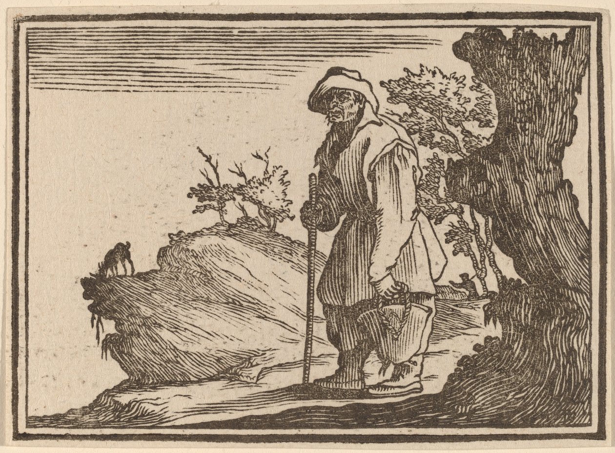 Çuvallı Köylü by Edouard Eckman after Jacques Callot