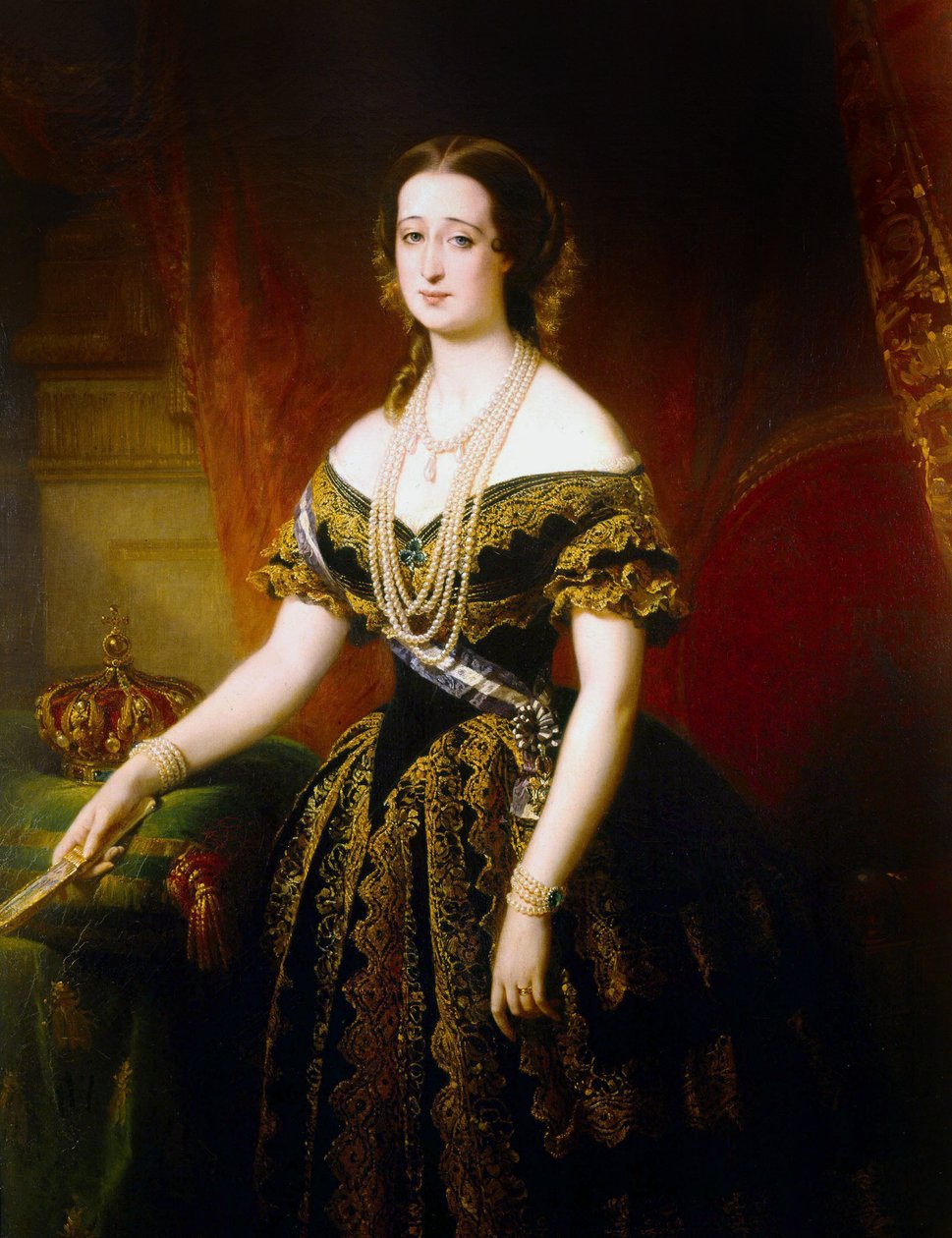 Fransız İmparatoriçesi Eugenie by Edouard Louis Dubufe