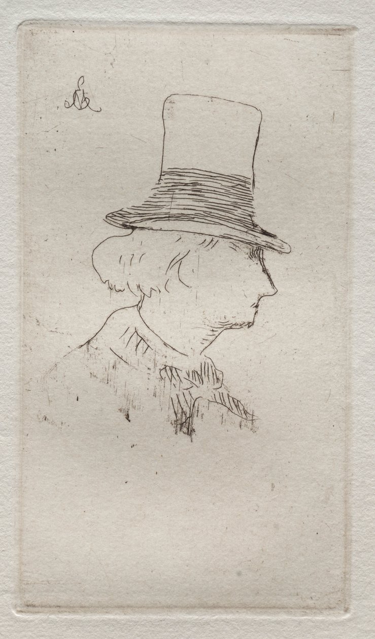 Profilde Baudelaire. by Édouard Manet