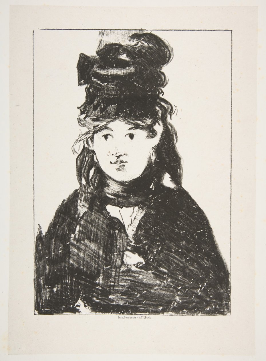 Siyahlı Berthe Morisot, 1872-74. by Édouard Manet