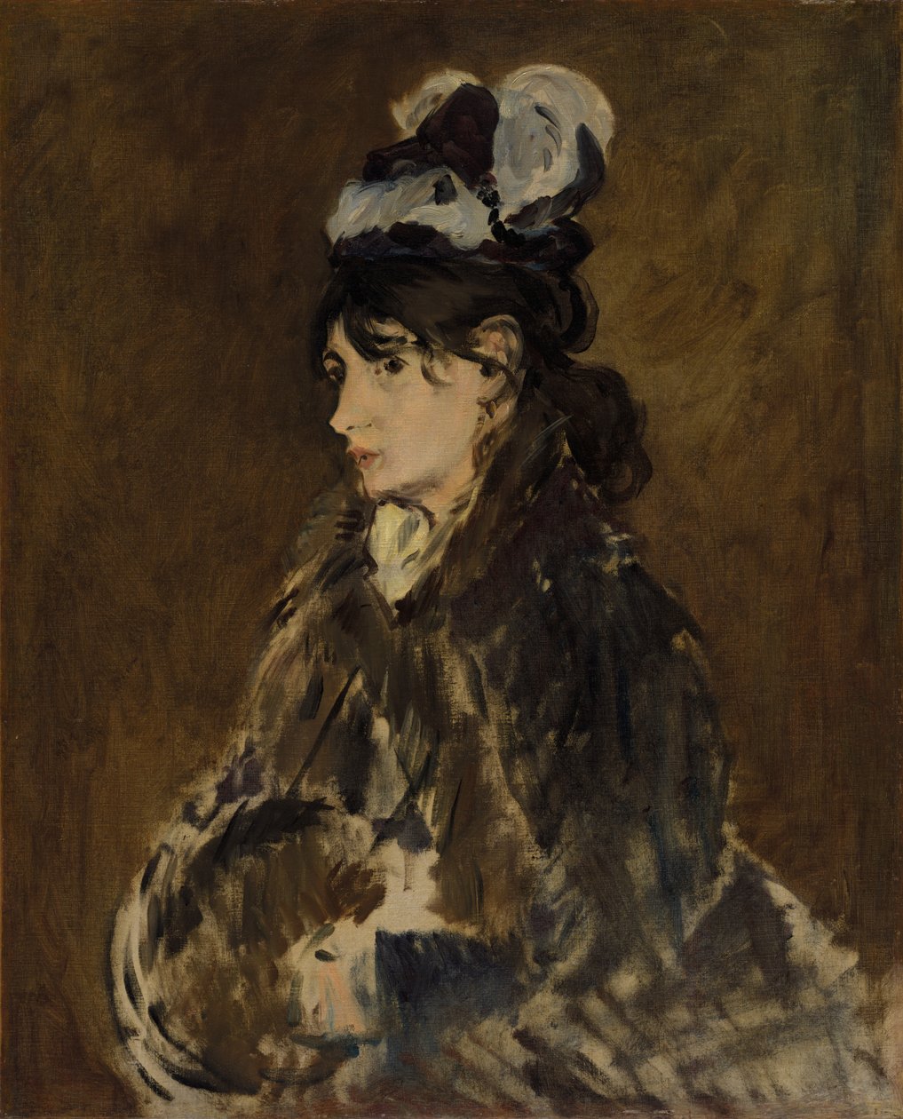 Berthe Morisot, c. 1869-73. by Édouard Manet