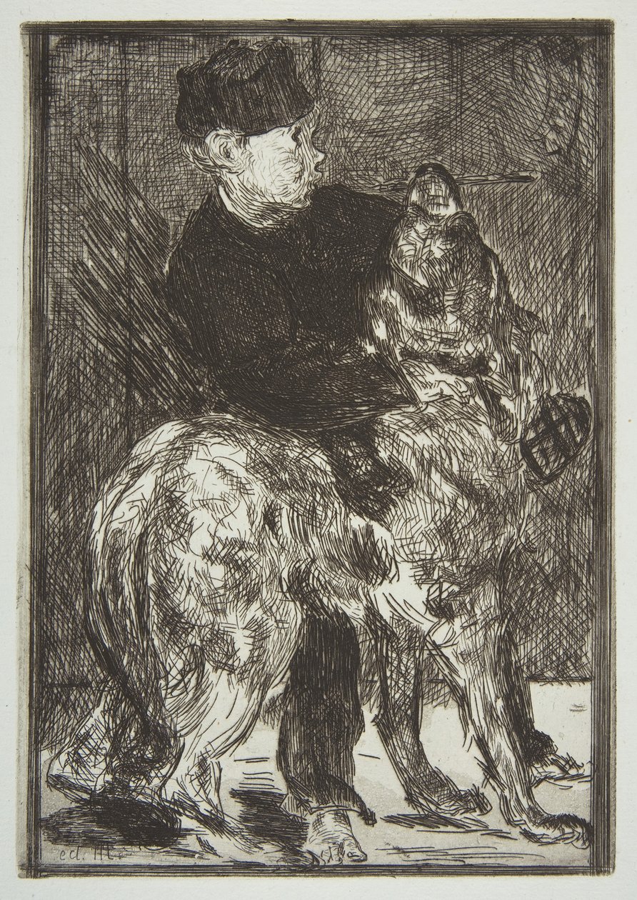 Oğlan ve Köpek, 1862. by Édouard Manet