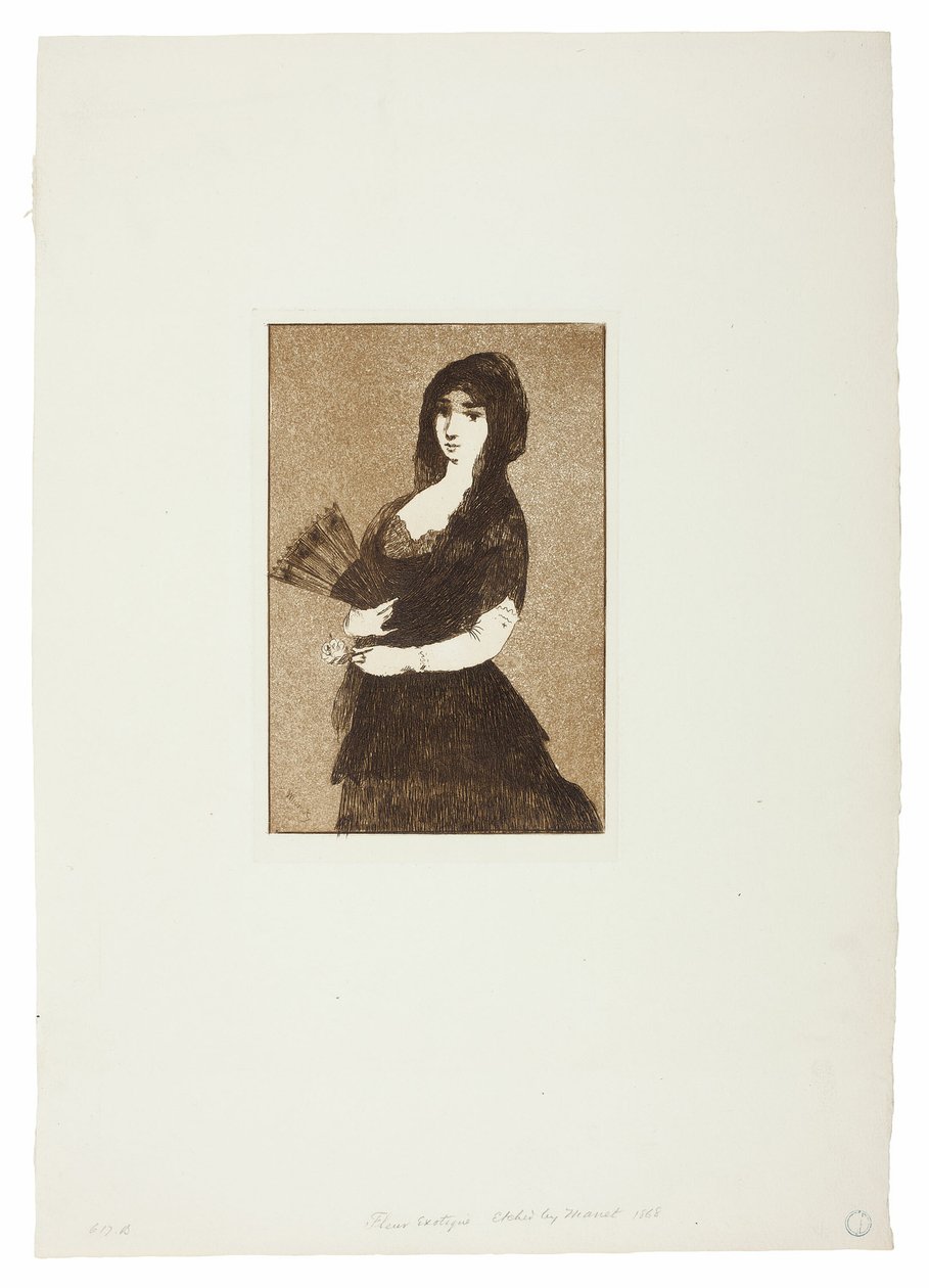 Egzotik Çiçek (Mantillalı Kadın) by Édouard Manet