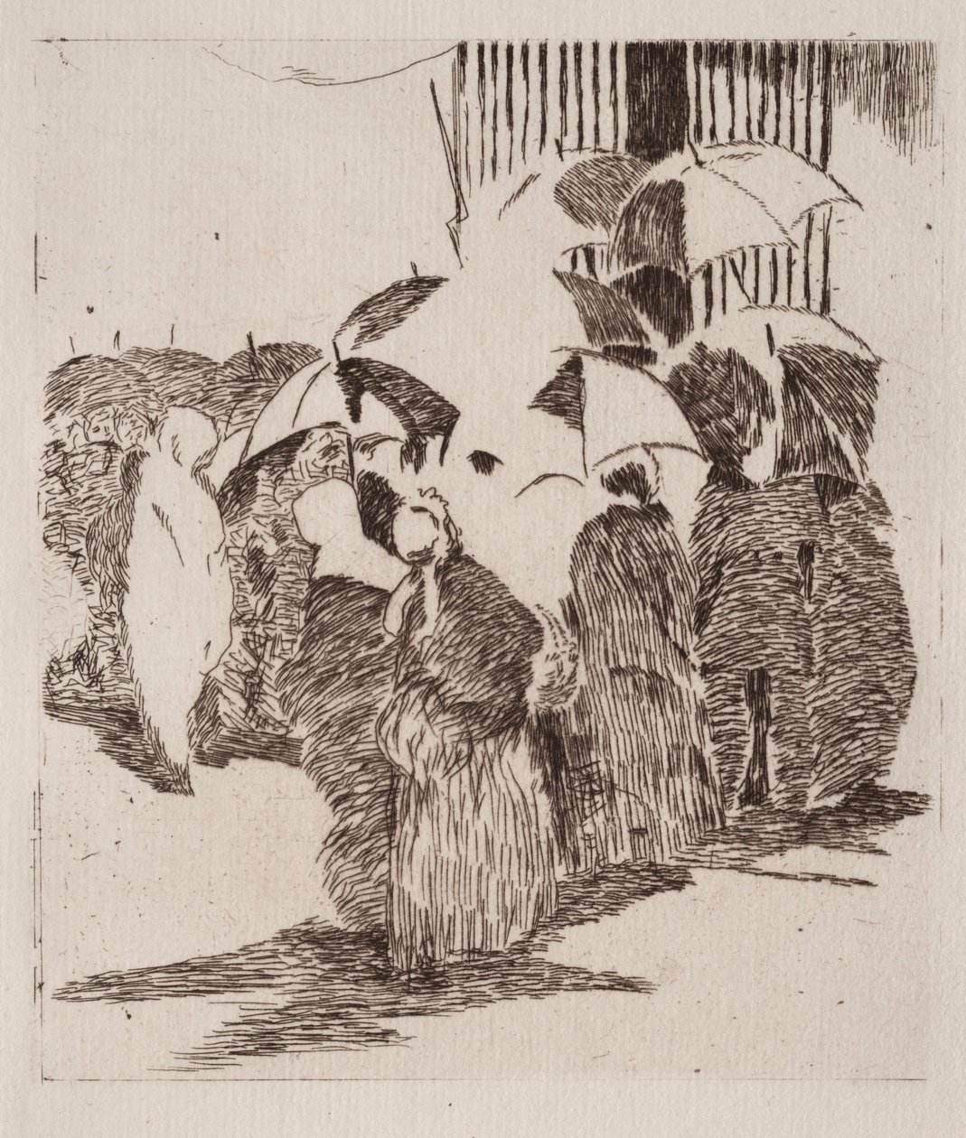 Kasap dükkânının önündeki kuyruk. by Édouard Manet