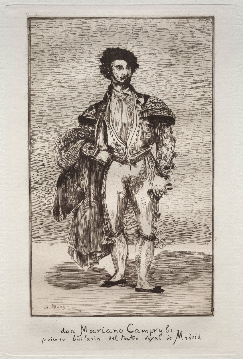 Dansçı Don Mariano Camprubi. by Édouard Manet