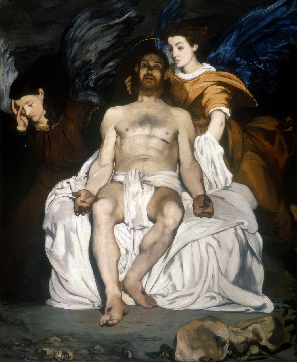 ölü İsa ve melekler by Édouard Manet