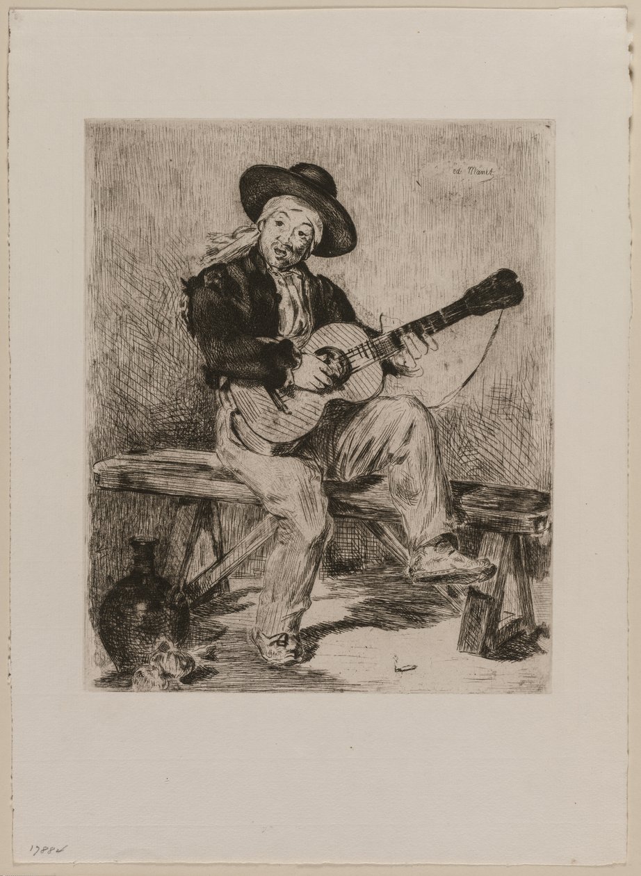Gitarrero, 1861. by Édouard Manet