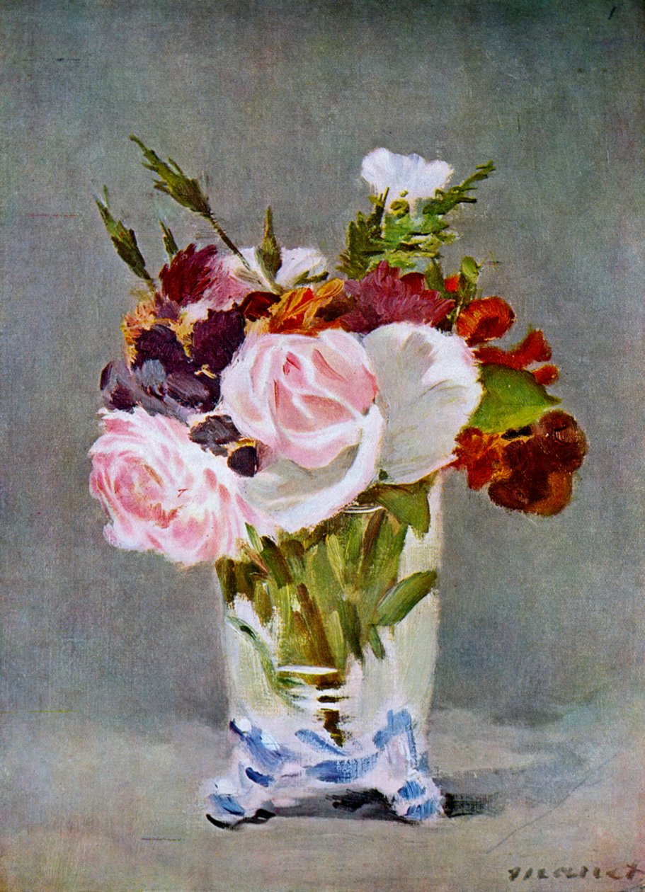 Çiçeklerle Natürmort, 1882. by Édouard Manet