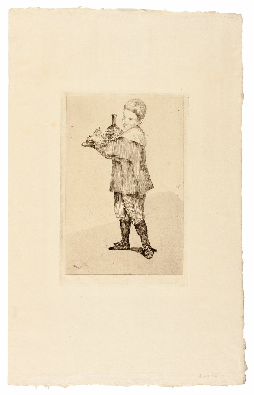 Tepsi taşıyan çocuk by Édouard Manet