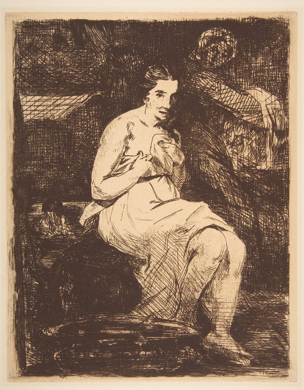 Tuvalet, 1862. by Édouard Manet