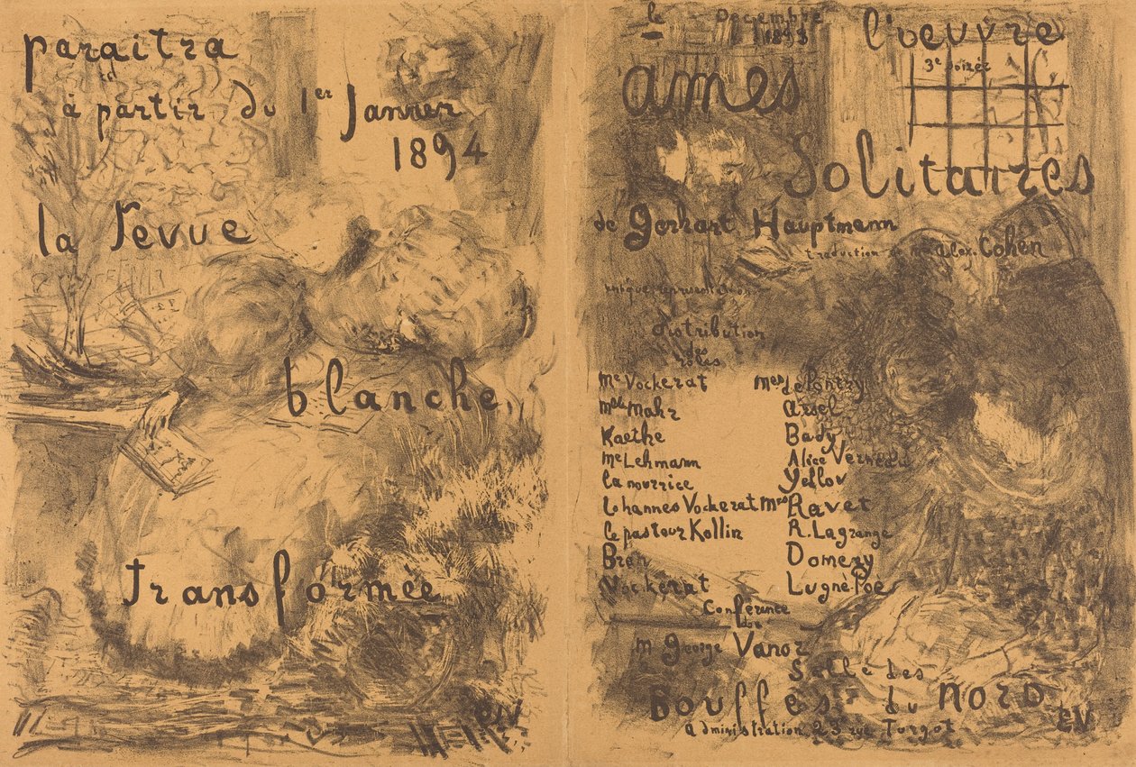 Yalnız Ruhlar, 1893. by Edouard Vuillard