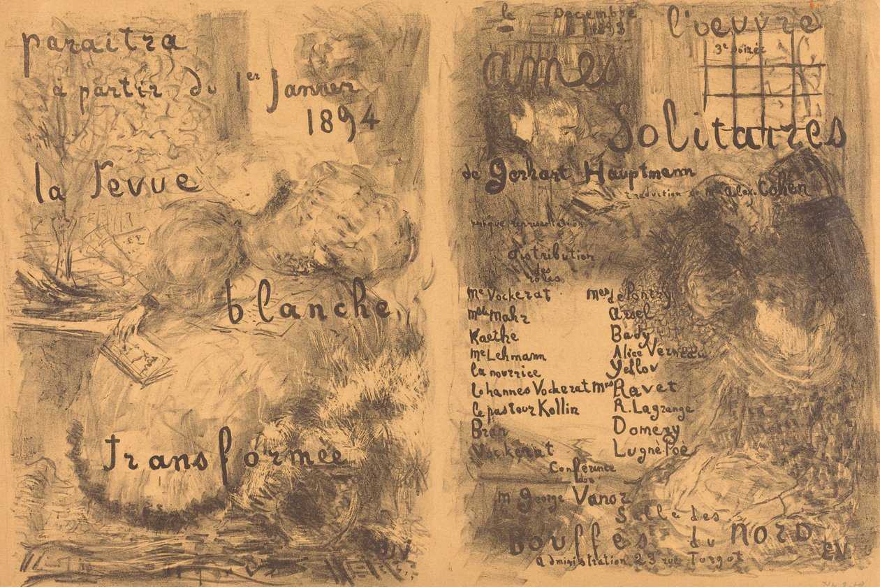 Yalnız Ruhlar, 1893. by Edouard Vuillard