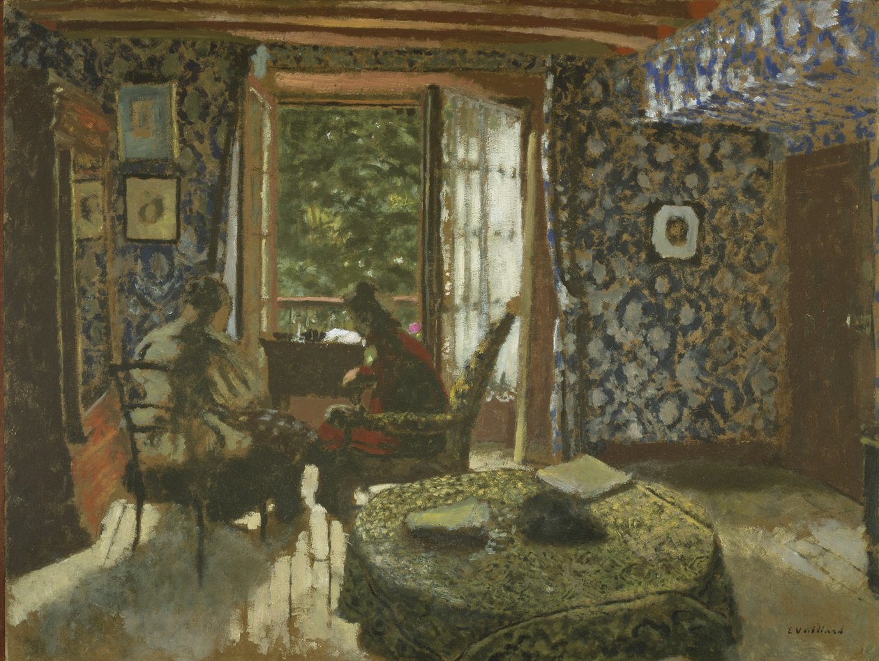 İç, c.1900-1901 (karton üzerine yağlı boya) by Edouard Vuillard
