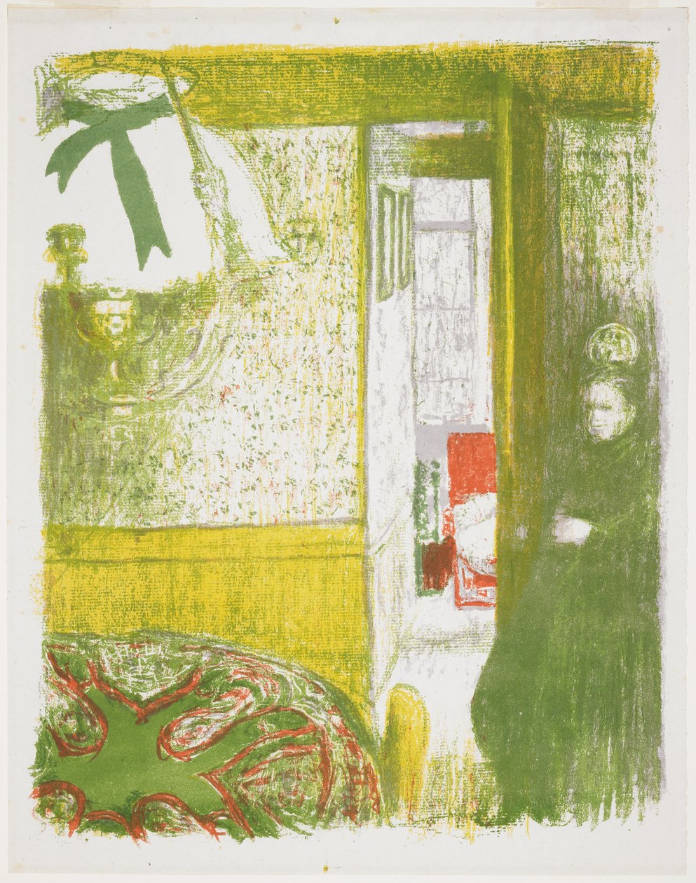 Asma Lambalı İç Mekan by Edouard Vuillard