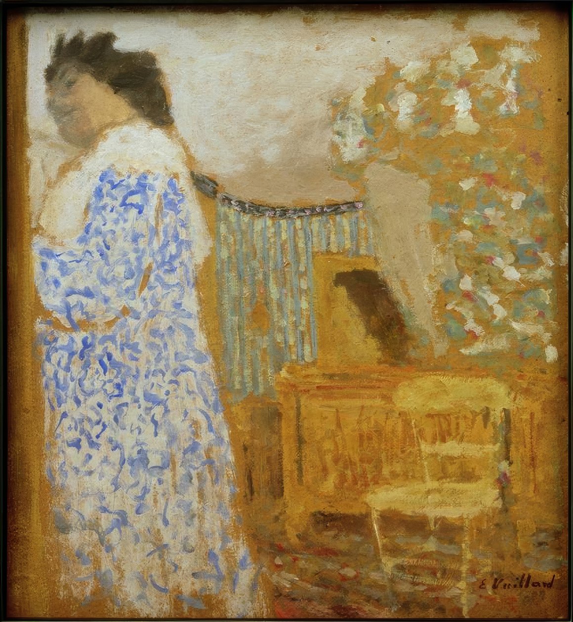 kadın ile iç by Edouard Vuillard