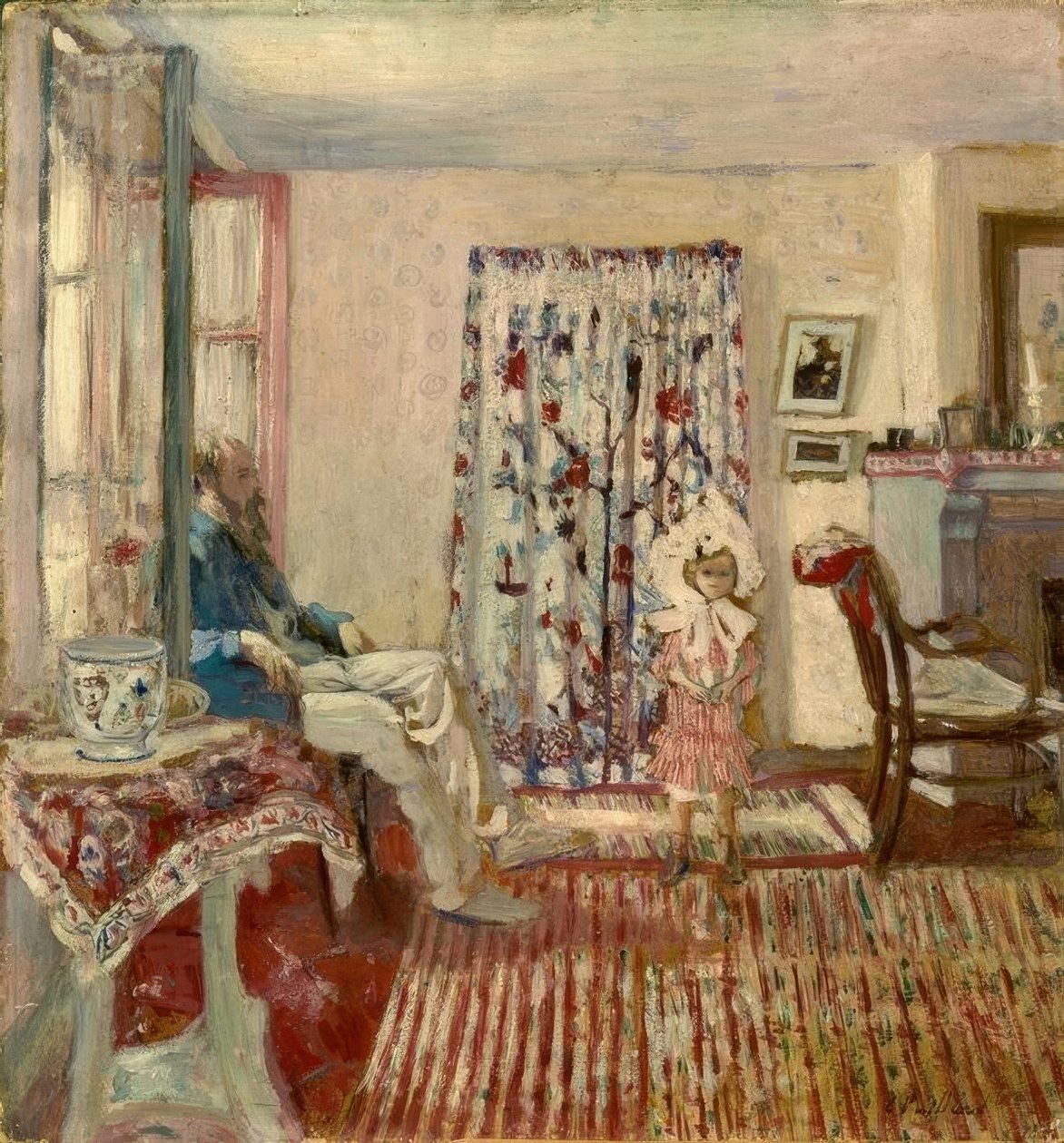 K.-X. Roussel ve kızı by Edouard Vuillard
