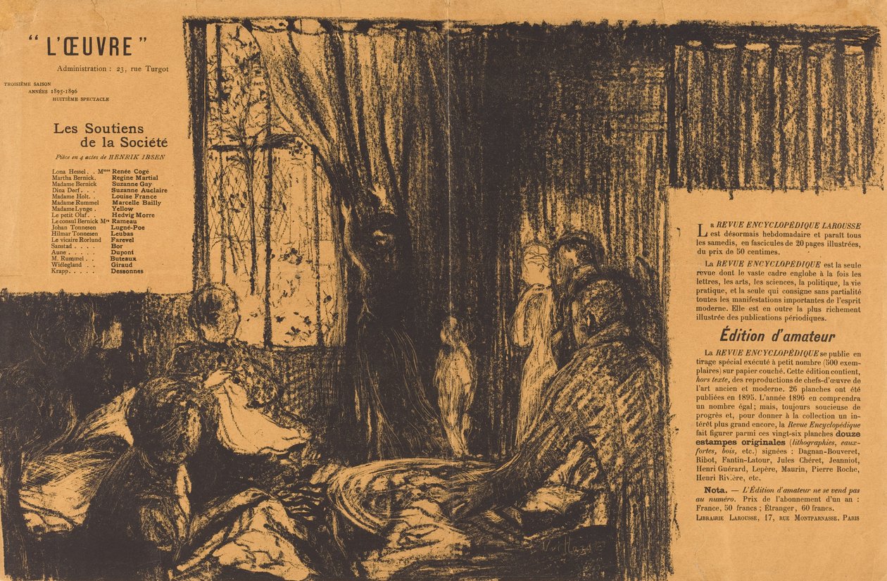 Toplumun Destekleyicileri, 1896. by Edouard Vuillard