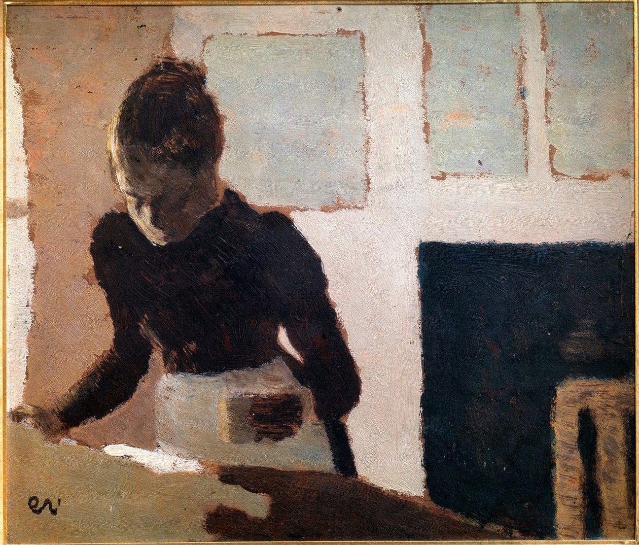 20. yüzyıl ütüsü (tuval üzerine yağlı boya) by Edouard Vuillard